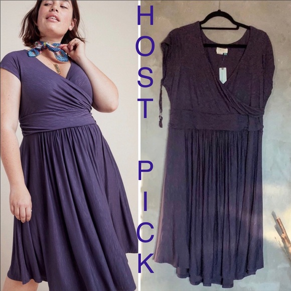 Anthropologie Dresses & Skirts - Anthropologie Tamera Wrap dress in purple bluish